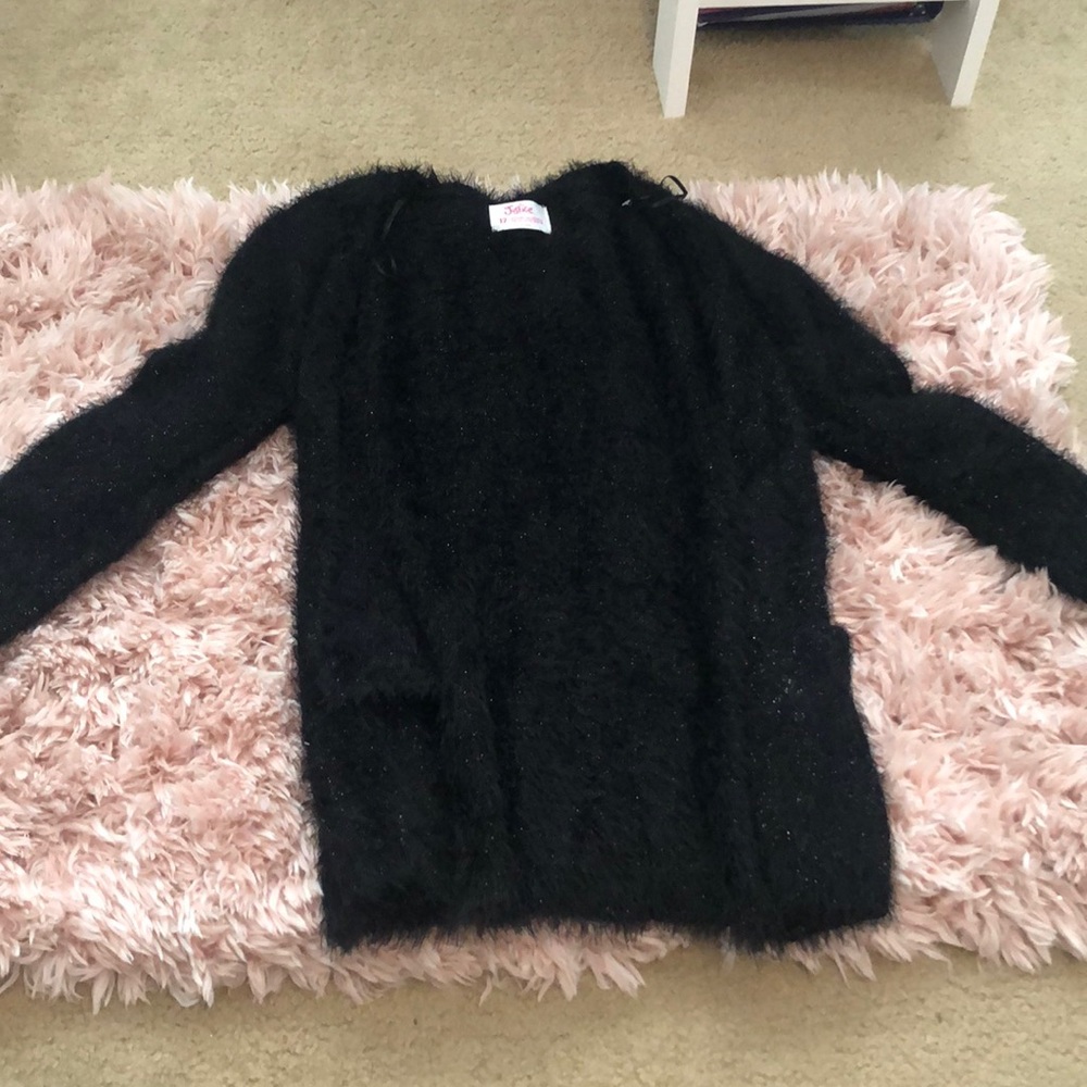 Justice Sparkly black cardigan
